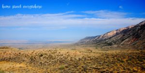 Driving into the Bighorn Mountains
