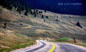On the road in Bighorn Mtns