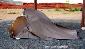 Tent in the wind
